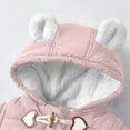 thumbnail image 5 of Baby Toddler Girls Boys Winter Hooded Romper Snowsuit Booties Cotton Jumpsuit Outfits Pink 9-12 Months, 5 of 7