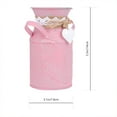 thumbnail image 2 of COSMOBETTY 2Pcs Iron Flower Bucket Pink Metal Flowerpot Bucket Square Home Decoration 11.8X3.1X3.1in, 2 of 8