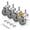 16, variant on Caster Wheels 3 inch Locking Casters Set of 4, Threaded Stem 3/8" -16 x 1-1/2" (Diameter 3/8", Length 1-1/2") Swivel Heavy Duty Castors Gray