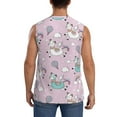 thumbnail image 4 of Bingfone Llama Unicorn and Rainbow Pattern Men's Tank Tops Workout Sleeveless Tee Shirts Running Beach Tanks for Men-Large, 4 of 8