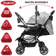 thumbnail image 2 of Carriola para Bebé Manubrio Reversible Asiento Reclinable Frenos y Cinturón de Seguridad Soporta hasta 15 kg - Gris, 2 of 6