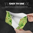 thumbnail image 5 of Lsque Green Avocado Printed Long Tissue Box Cover Holder, Facial Paper Organizer Dispenser,Triangle with Bottom Belt, PVC Leather Decorative Organizer, 5 of 9