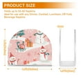 thumbnail image 4 of Yayeee Napkin Holder for Table Kitchen Paper Tissue Organization, Pink Christmas Snowman, 4 of 8