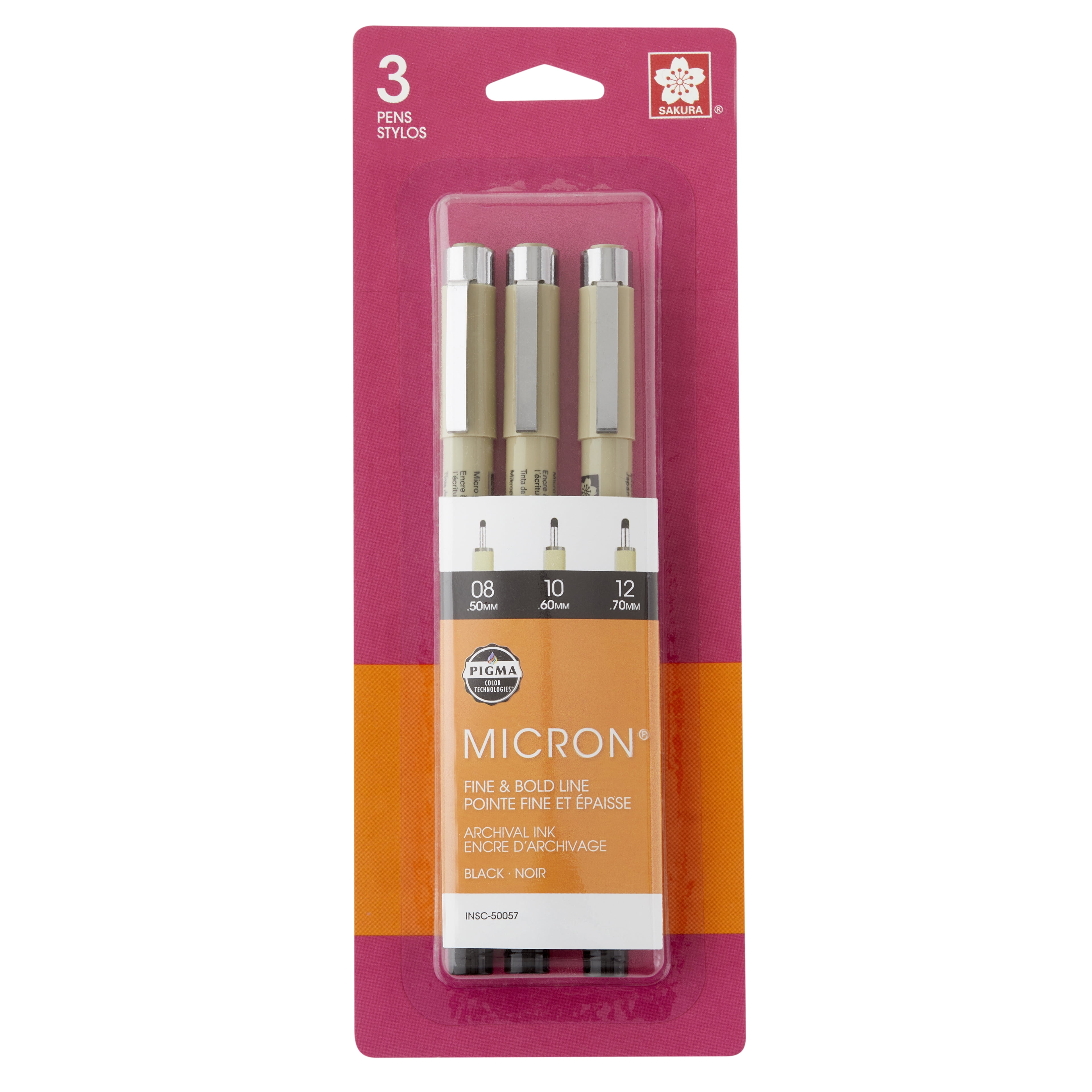 Pigma Micron Black Pen Set, 12 Packs: 3 ct. (36 total)