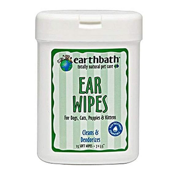 MPP Earth Friendly Natural Pet Cleansing Wipes 25 Ct Choose Ear Eye or Tooth & Gum (Ear Wipes)