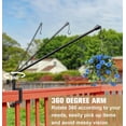 thumbnail image 3 of 38 Inch Extended Reach Deck Hook Hanger for Railing, Heavy Duty Outdoor Plant Hook Holder for Hanging Bird Feeder Flower Basket Planter or Lanterns, 2 Packs, 3 of 7