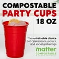 thumbnail image 2 of Matter Compostable Disposable Cups, 18 oz., Red, 25 Count, 2 of 11