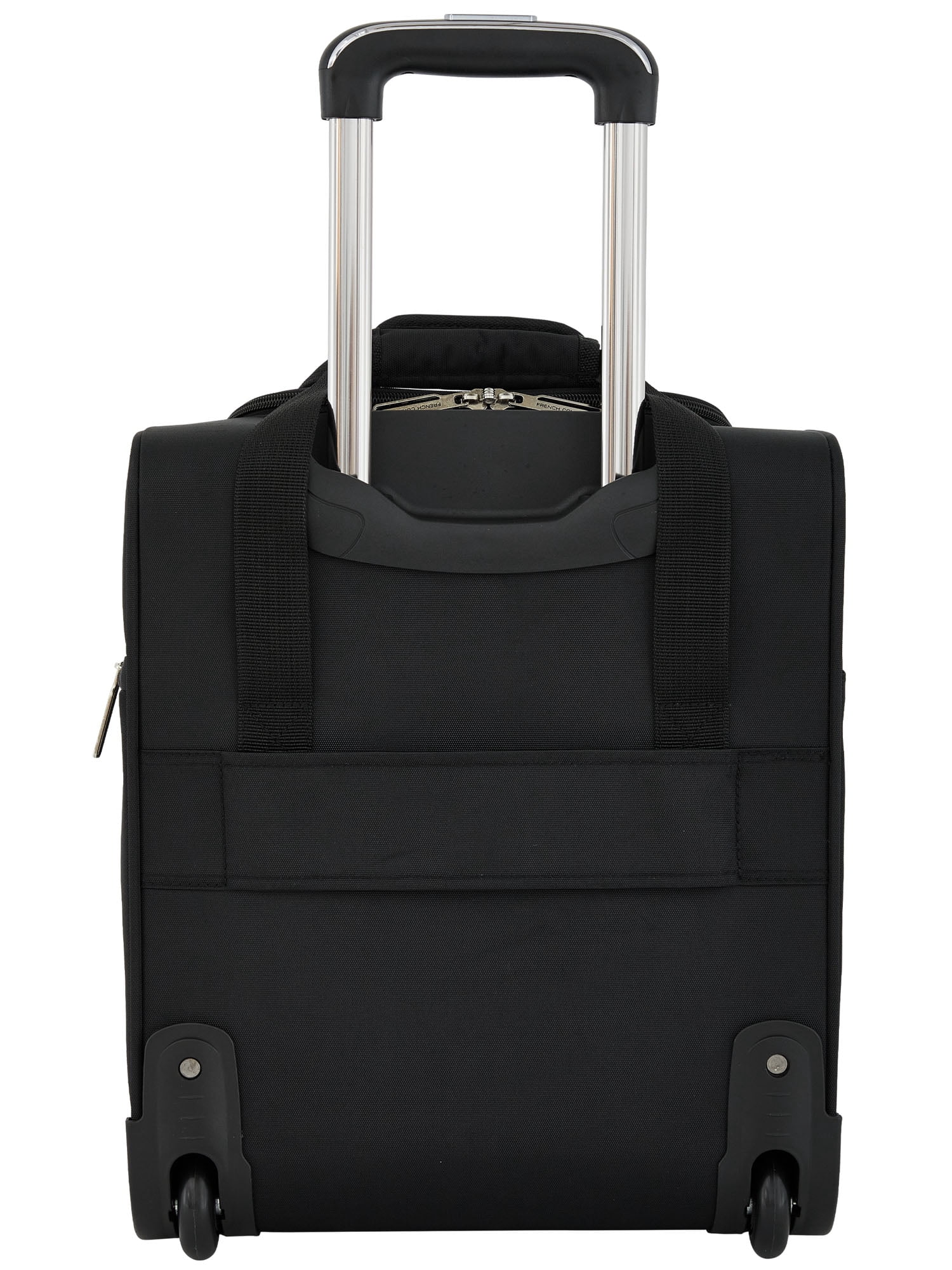 French Connection 16-Inch Rolling Under Seater Luggage with USB Port, Black