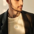 thumbnail image 4 of Norse Viking Rune Necklace with Adjustable Chains for Men Women Vintage Amulet Jewelry Gift with Box (Snake gold), 4 of 5