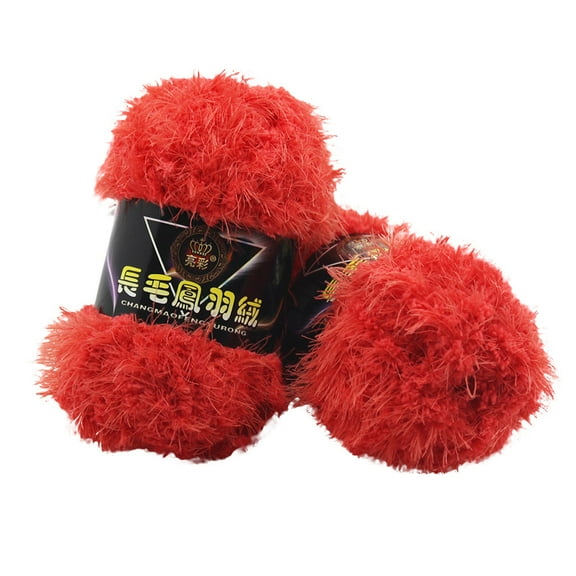 Handwoven Multicolor Crochet Yarn – 3mm Mink & Feather Down Blend, Ultra-Soft Velvet Knitting Wool for Hats, Scarves, Blankets – Beginner-Friendly DIY Craft Supplies (50g, Hand Wash Only)