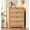 Natural, variant on Litake 4 Drawer Dresser for Bedroom, Rattan Chest of Dressers, Modern Wood Tall Dresser with Power Outlets, Drawer Organizer Unit with Metal Handle for Living Room Closet Hallway Entryway