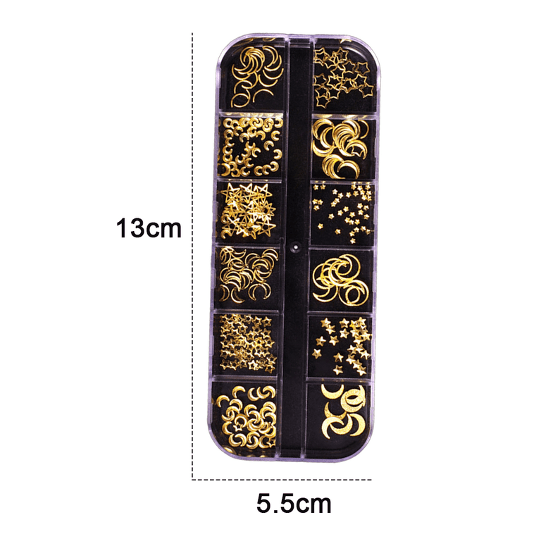 10pcs Luxury Crystal Diamond Gold Nail Jewelry Charms Flatback Gems Crushed  Border Metal Studs for Acrylic Nails Design Supply - AliExpress