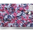 thumbnail image 2 of Soimoi Blue Heavy Canvas Fabric Artistic Leaf & Floral Decor Fabric Printed Yard 58 Inch Wide, 2 of 3