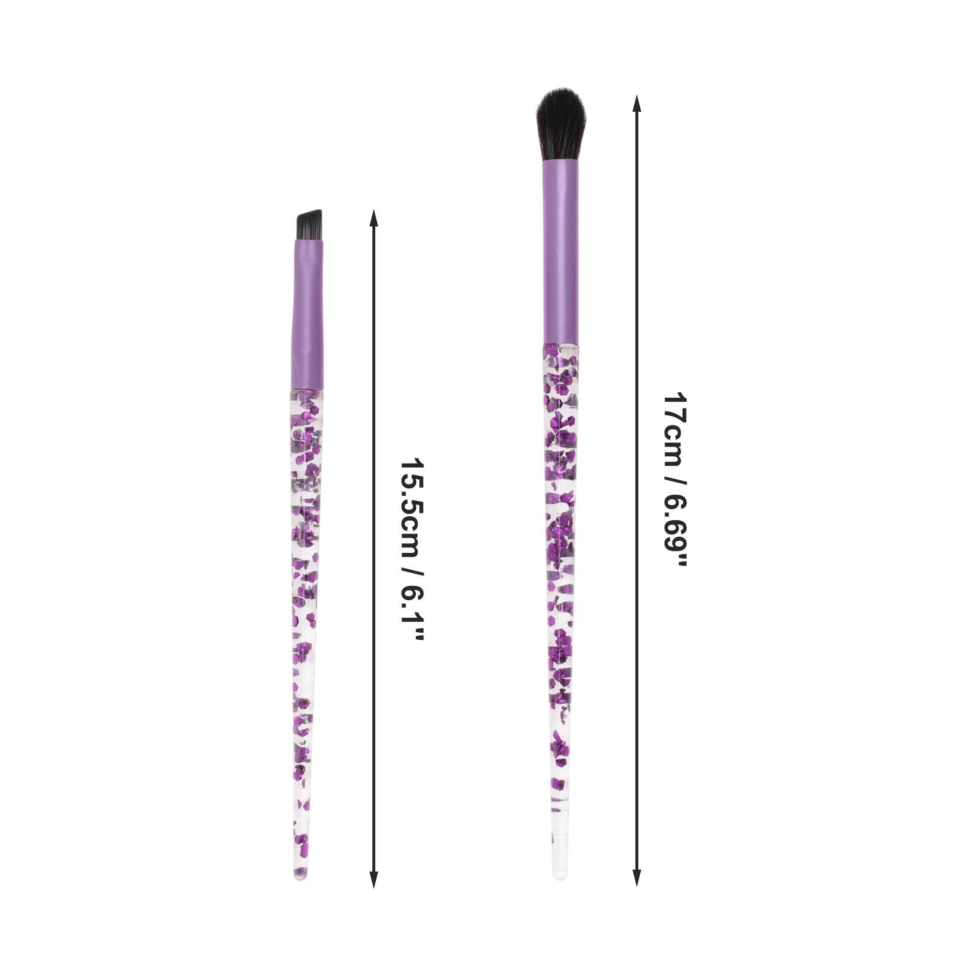 Unique Bargains Makeup Portable Eye Brush Set in Purple Color with 4 Essential Pieces