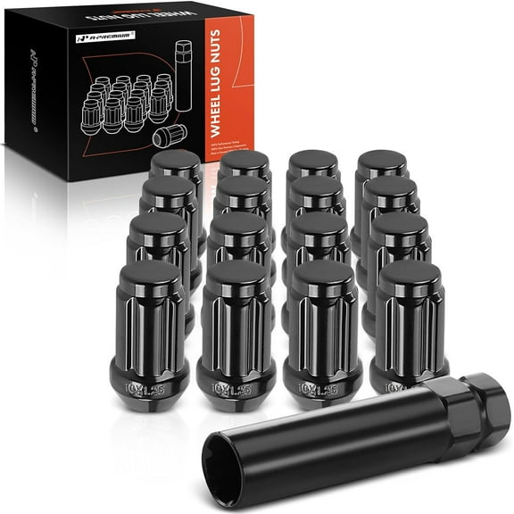 A-Premium 16-PC M10 x 1.25 Wheel Lug Nuts w/Socket Key Compatible with Arctic Cat, Can-Am, Honda, Kawasaki, Polaris, Suzuki, Textron, Yamaha ATV Models, Front & Rear