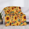 thumbnail image 3 of Naloa Diamond Bohemian Sunflower Flannel Blankets - Thick and Warm Blanket for Winter, Soft Fuzzy Plush King Blanket for All Seasons80"x60", 3 of 6