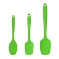 thumbnail image 7 of 3pcs Kitchen Silicone Spatula Set Heat Resistant Rubber Turner Scraper Cooking Baking Utensils Green, 7 of 7
