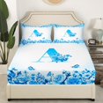 thumbnail image 3 of Erosebridal Monogrammed Bed Sheets King,Personalized Initial Bedding King Size,Letter Decoration,Super Cozy,4pcs, 3 of 7