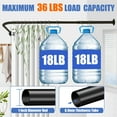 thumbnail image 6 of Ktinnead L Shaped Shower Curtain Rods [27''-35''] x [39''-59''] Adjustable Corner Shower Rod, 90° Black Shower Tension Rod for Bathroom Bathtub, 6 of 10