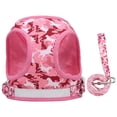 thumbnail image 1 of Arnés para perros, pequeño, perros con un peso de 1,5 kg Arnés para perros de malla para todo tipo de correa Perros pequeños Camuflaje rosa S Zulema arnés y correa, 1 of 8