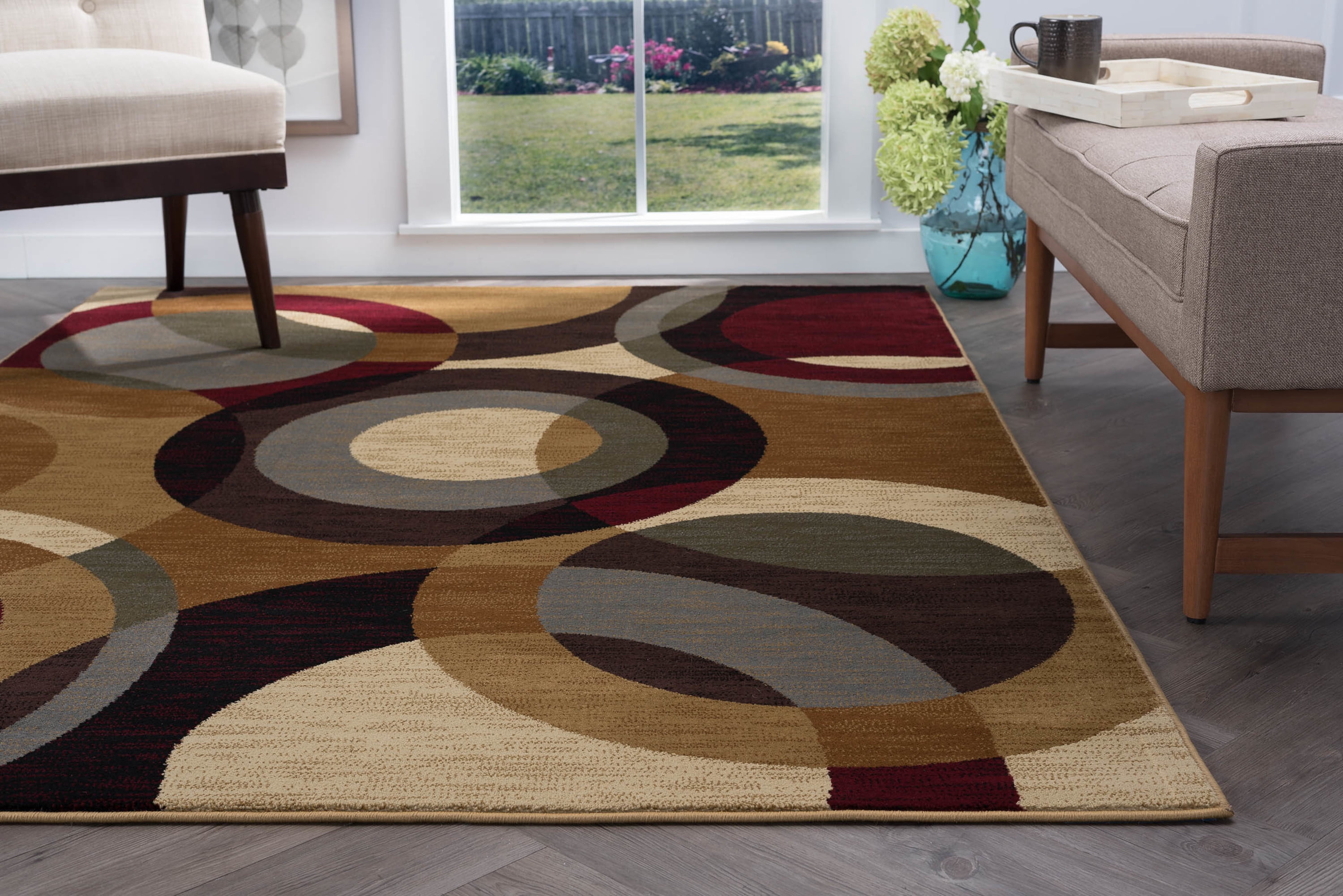 Festival Contemporary 2.7' x 7' Multi-Color Polypropylene Indoor Area Rug