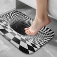 thumbnail image 5 of 1pc Checkerboard Tunnel Absorbent Non-Slip Bathroom Thickened Flannel Rug Decor,Soft,Quick Drying,Suitable For Indoor/outdoor Use,Bathrooms,Bedrooms,Kitchens,Terrace,Laundry Rooms,16"x24", 5 of 7