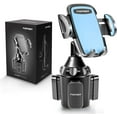 thumbnail image 1 of Car Cup Holder Phone Mount Adjustable Automobile Cup Holder Smart Phone Cradle Car Mount for iPhone 13 Pro/XR/XS Max/X/8/7 Plus/6s/Samsung S10+/Note 9/S8 Plus/S7 Edge (Blue), 1 of 6