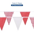 thumbnail image 4 of Banderín a Cuadros Rojos y Blancos Uxcell, 36 PCS Banderas Triangulares para Decoración de Cumpleaños y Bodas al Aire Libre, 4 of 6