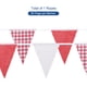 thumbnail image 4 of Banderín a Cuadros Rojos y Blancos Uxcell, 36 PCS Banderas Triangulares para Decoración de Cumpleaños y Bodas al Aire Libre, 4 of 6