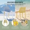 thumbnail image 3 of WestinTrends Playa Outdoor Stackable Modern Plastic Dining Chairs (Set of 2), Yellow, 3 of 13