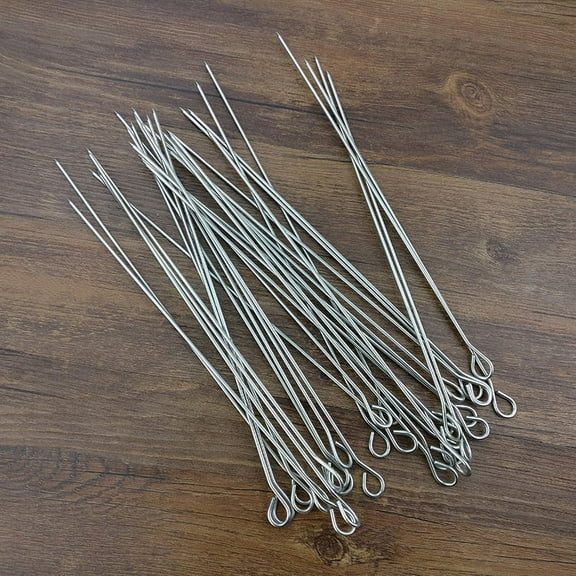 Tutuviw 12 inches Stainless Steel metal skewers Shish Kabob Skewers Set of 20 Roast goose needle Barbecue Skewers