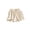 Beige, variant on Plus Size Womens Pajamas Pants Elastic Waist Solid Pocket Casual Short Sleepwear