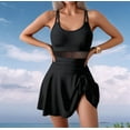 thumbnail image 6 of Swim Dresses for Women Tummy Control Bathing Suit Adjustable Straps Dress Swimsuits Swimwear Skirt Black S, 6 of 9