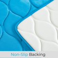 thumbnail image 3 of Oval Shaped Design Embossed Solid Color Memory Foam Soft Bathroom Rug Non-Slip PVC Backing, 3 of 6