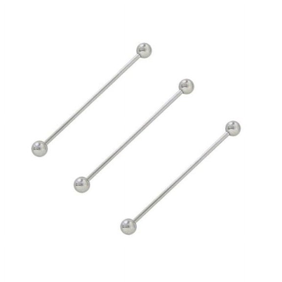 Set of 3 Surgical Steel Industrial Barbell 14G - 1-1/2"
