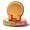 Orange, variant on Electric Magnetic Wireless Charging Car Phone Mount, Car Phone Holder for Your Car, Horizontal Mode Wireless Charging, 360° Rotating Strong Suction Mount