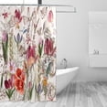 thumbnail image 2 of FREEAMG Vintage Flower Butterfly Shower Curtain for Bathroom Waterproof Fabric Shower Curtains Bathtub Curtain with 12 Hooks, 60"x 72" for Bath Hotel Room, 2 of 6