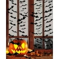thumbnail image 3 of 120pcs Halloween Bats Decorations Outdoor Indoor, Halloween Party Supplies, 3D Bat Stickers for Wall Window Home Kitchen Scary Decor (4 Sizes, Black), 3 of 13