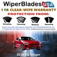 thumbnail image 2 of 2018 Kia Stinger Beam Wiper Blades Wipers w/1yr Warranty (Set of 2) (WiperBladesUSA), 2 of 5