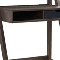 thumbnail image 3 of 36 Inch Ethan 1 Drawer Desk, Raised Shelf, Angled Frame, Walnut Brown, 3 of 5