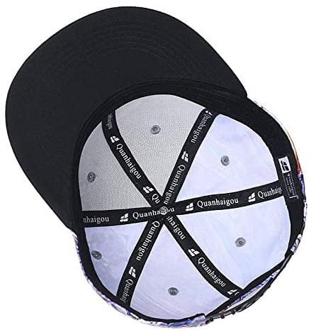 Quanhaigou Skull Skeleton Baseball Cap Men Solid Flat Bill Adjustable Snapback Hats Unisex