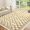 yellow, variant on Modern Checkered Runner Rug - Machine Washable, Non-Slip, Thin Soft, Low Pile Carpet
