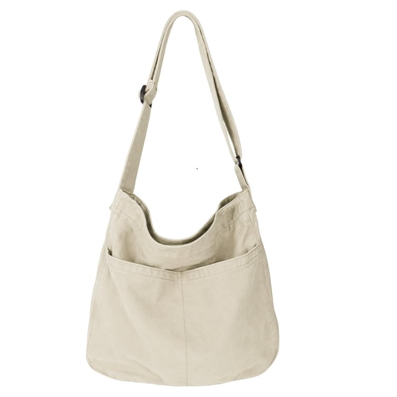 Canvas Tote Bag for Women Large Crossbody Handbags Casual Shoulder Purse with Multiple Pockets