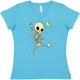 thumbnail image 3 of Inktastic Cute Dancing Skeleton Women's V-Neck T-Shirt, 3 of 5