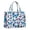 White Butterfly Blue, variant on Large Capacity Tote Bag,Purple Butterfly Pattern Handbag Fashion Luxury Tote Bag,15.7"x13"x 5.1" Inches,Laptop Compatible