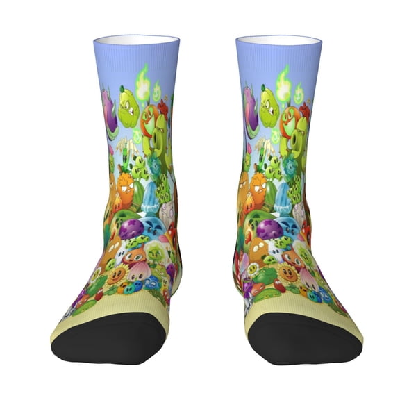 Plants vs Zombi-e Socks for Women And Men Cartoon Long Socks for Athletic Running