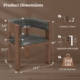 thumbnail image 5 of Dycanpo 28" Mid-Century Modern Dining Chairs Set of 2, Wooden Dining Chairs for Living Room Kitchen, Faux Leather, 5 of 7