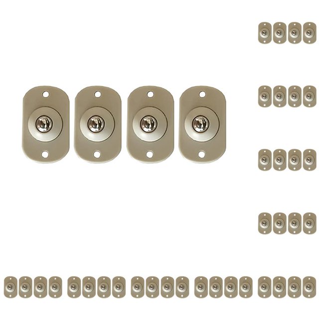 Ounissouiy Rueda autoadhesiva de 4 piezas, rueda de acero inoxidable, rueda giratoria pegajosa para muebles del hogar, polea giratoria, cuenta de acero Cuenta de acero 10piezas Ounissouiy CBP321252