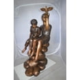 thumbnail image 2 of Nifao Two Kids on Rocks with a Bird Bronze Statue – Home Decor Sculpture, 36"L x 30"W x 44"H, 2 of 11