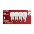 thumbnail image 3 of Satco 6 Watt A19 LED Light Bulb, CCT Selectable, White Finish, 90 CRI - 4 Pack, 3 of 9